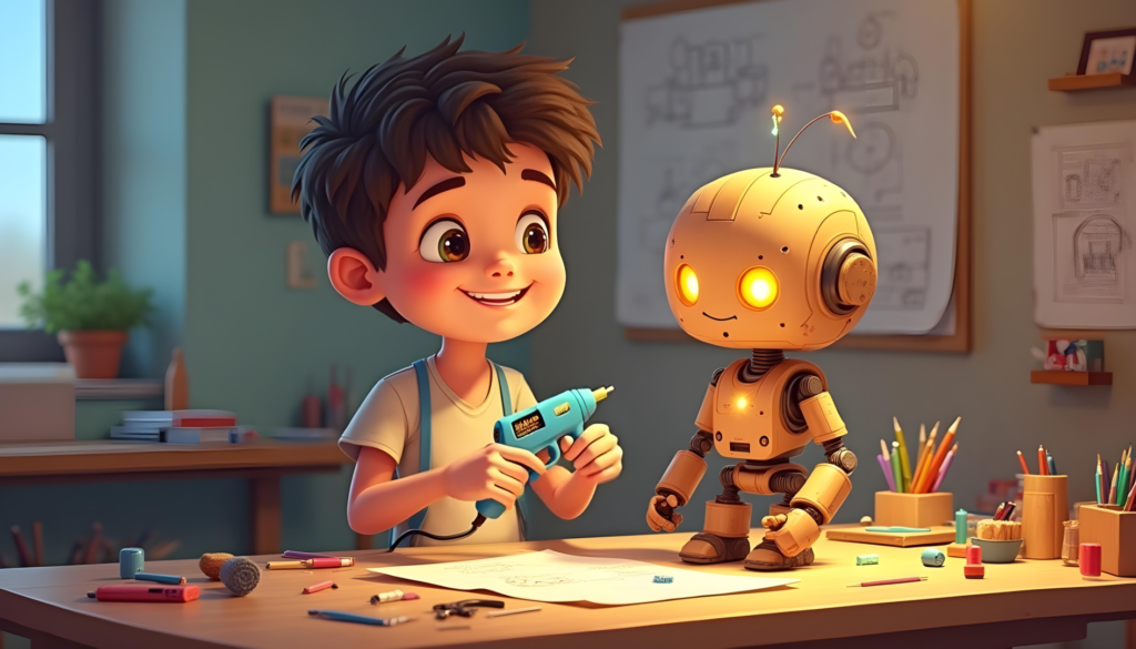 Eventi 3 freepik edit Cartoonstyle illustration of a 10yearold child bui 1 Ofpassion